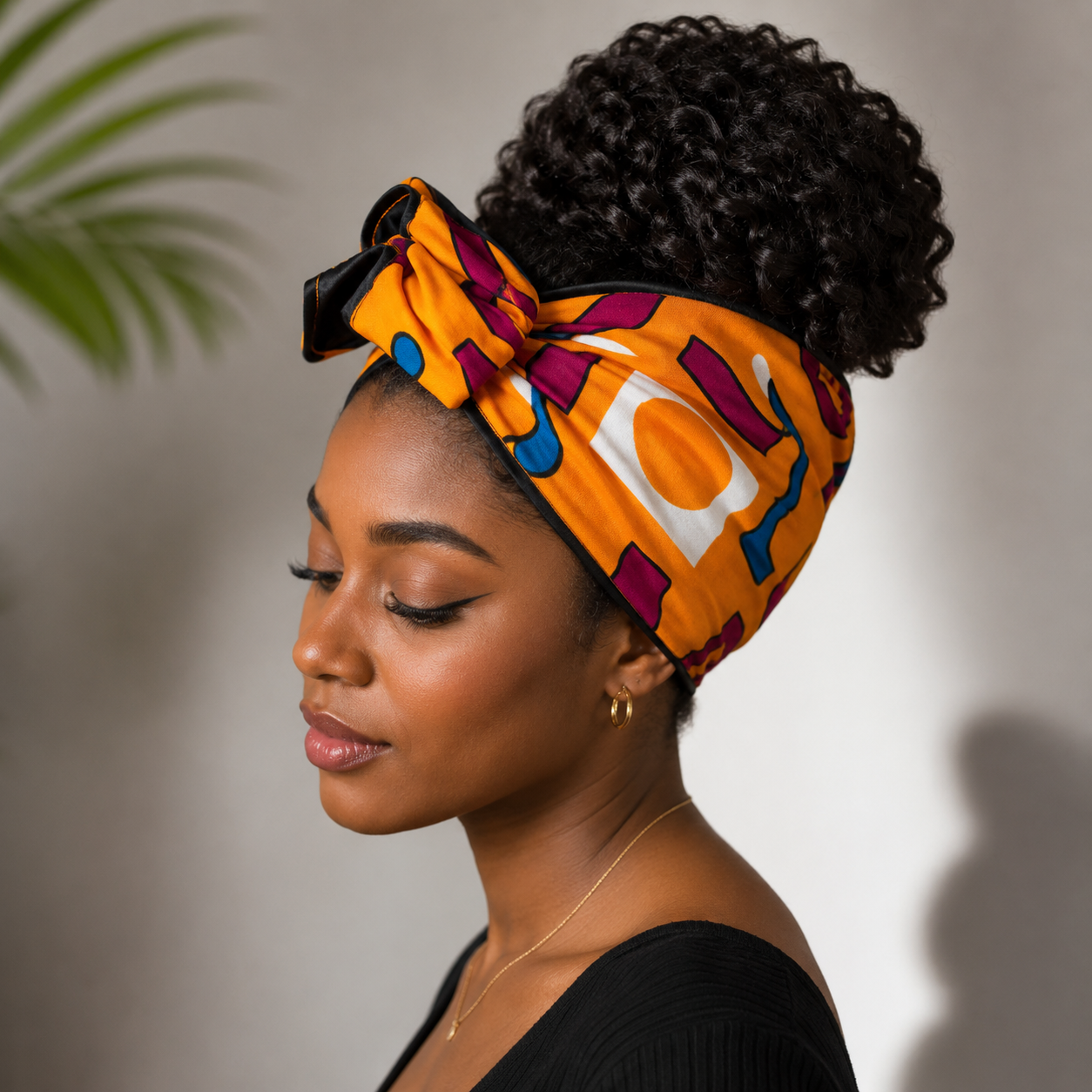 Bandeau Signature Soleil d'Ambre – Réversible Wax & Satin